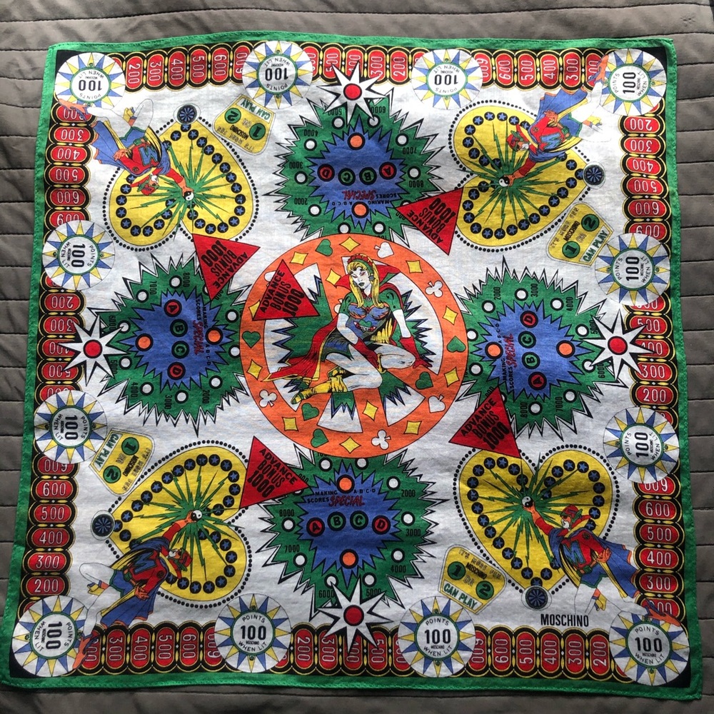 Moschino rare vintage cotton scarf/bandana